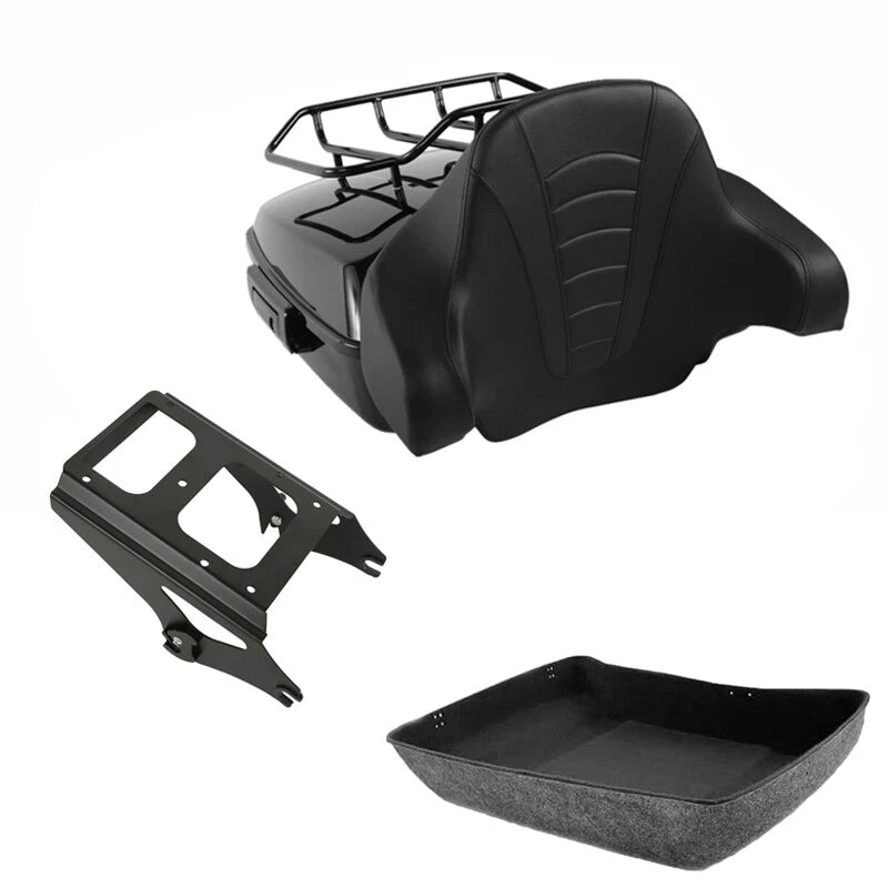 Chopped Trunk Backrest Mount for Harley Touring (2009–2013) Black