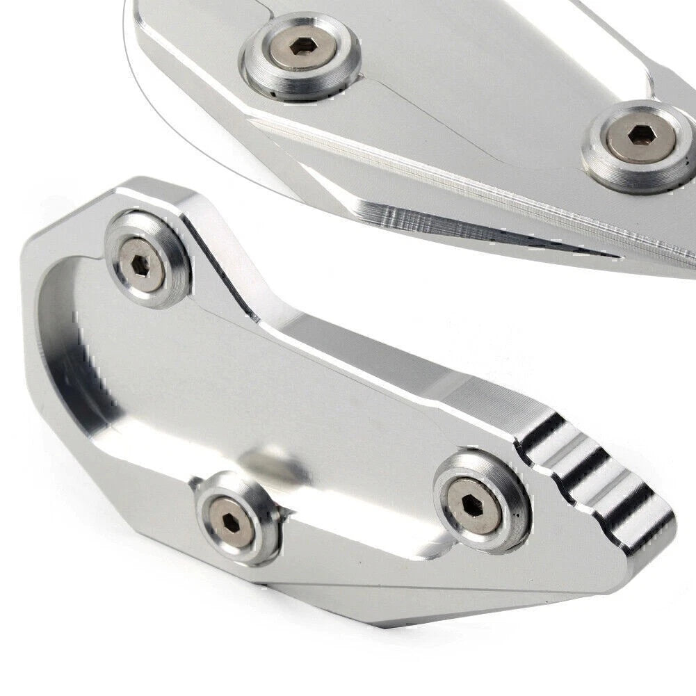 Silver Kickstand Side Stand Extension Enlarger Pad For R1200R R1200RS LC 2015-16