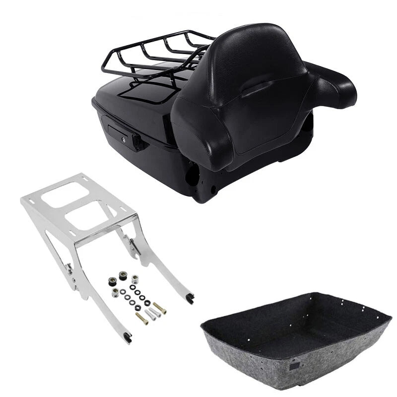 Trunk Backrest Pad Rack Mount for Harley Softail Deluxe FLHCS (2018–2026)