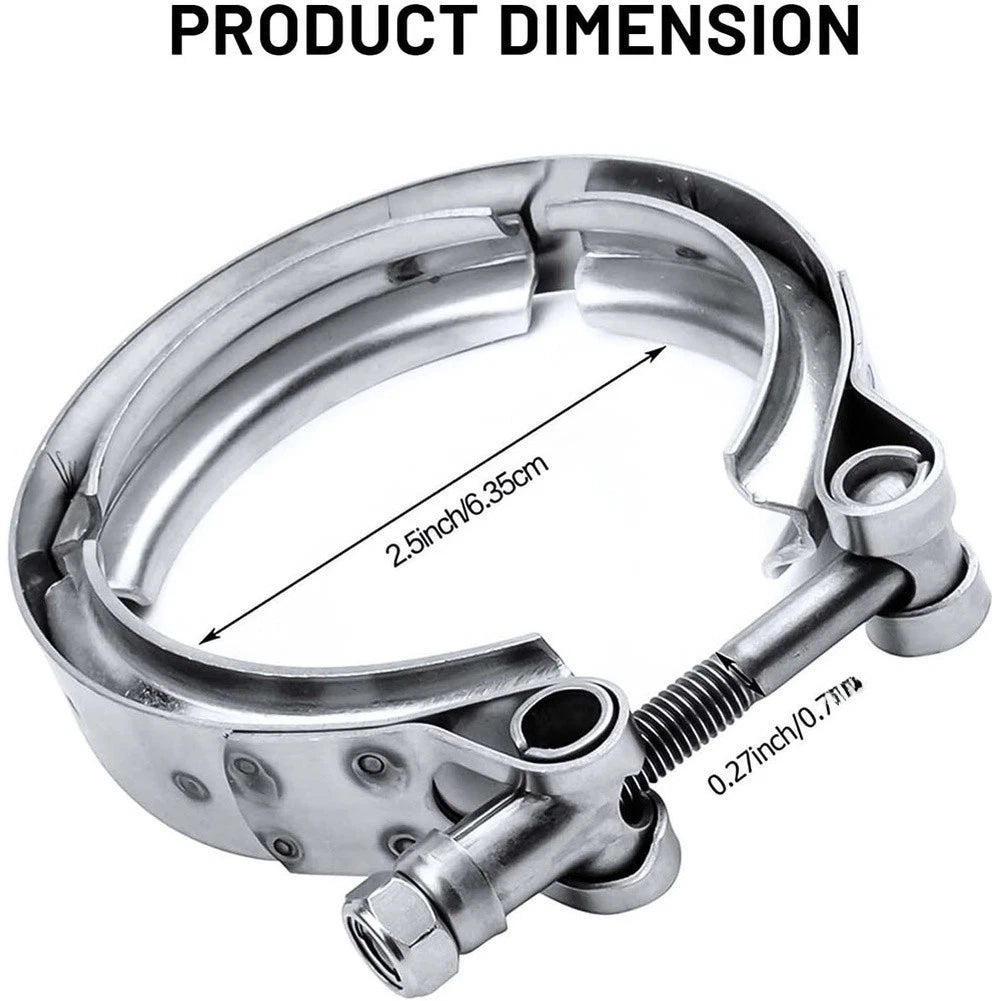 Exhaust Pipe Connector with V Flange Clamp for Cars 3.5in & 4in