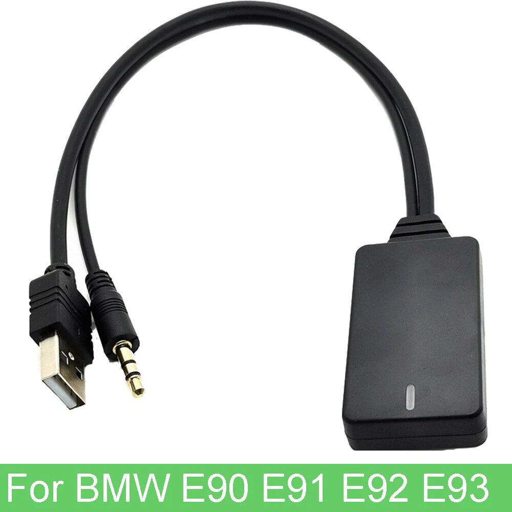 Wireless Car Bluetooth Adapter AUX USB Audio Music Cable For BMW E90 E91 E92 E93