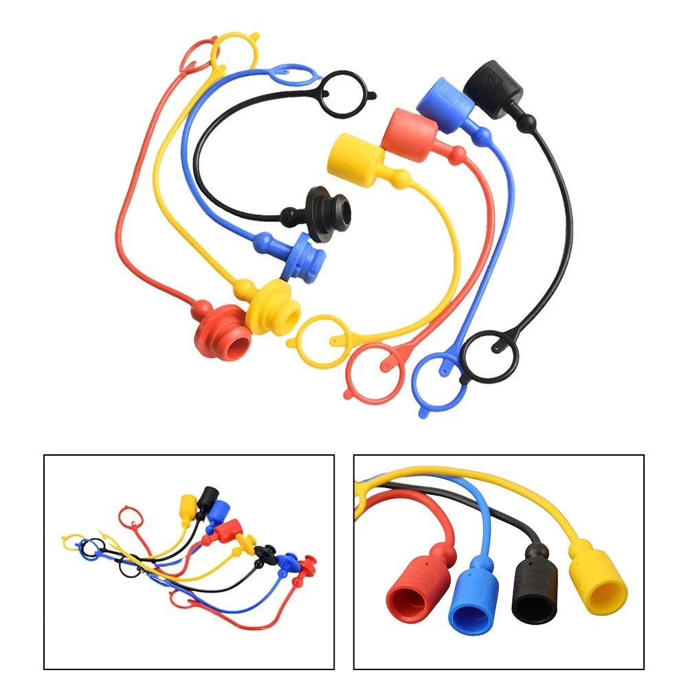 Set of 4 Colorful Quick Coupler Adapters for Hydraulics