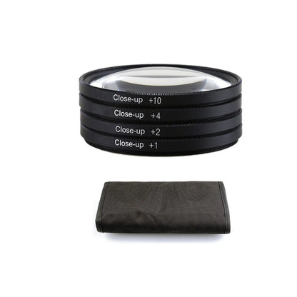 Close Up Macro Lens Filter Kit for Universal DSLR Cameras (49-77mm)