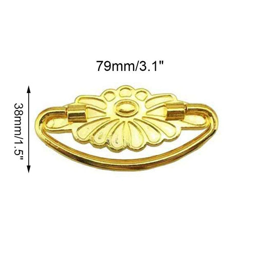 10Pcs Gold Decorative Cabinet Drawer Knob Hardware for Furniture