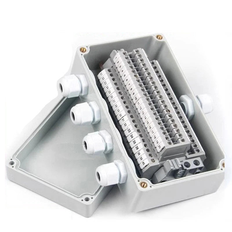 Electrical Wiring Terminal Block for DIN Rail Mount (500V 24A)