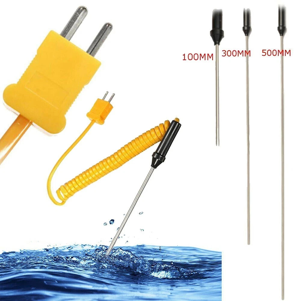 K Type Thermocouple Probe for Digital Temperature Measurement (-50°C to 1200°C)