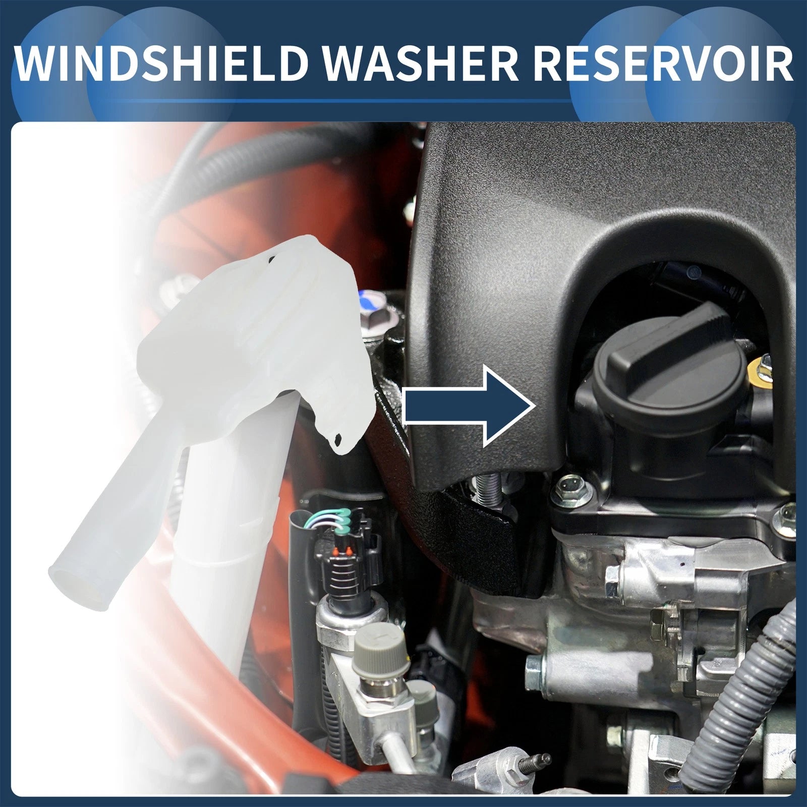 Windshield Washer Reservoir Replacement for Mercedes-Benz White A-Class (2013–2018)