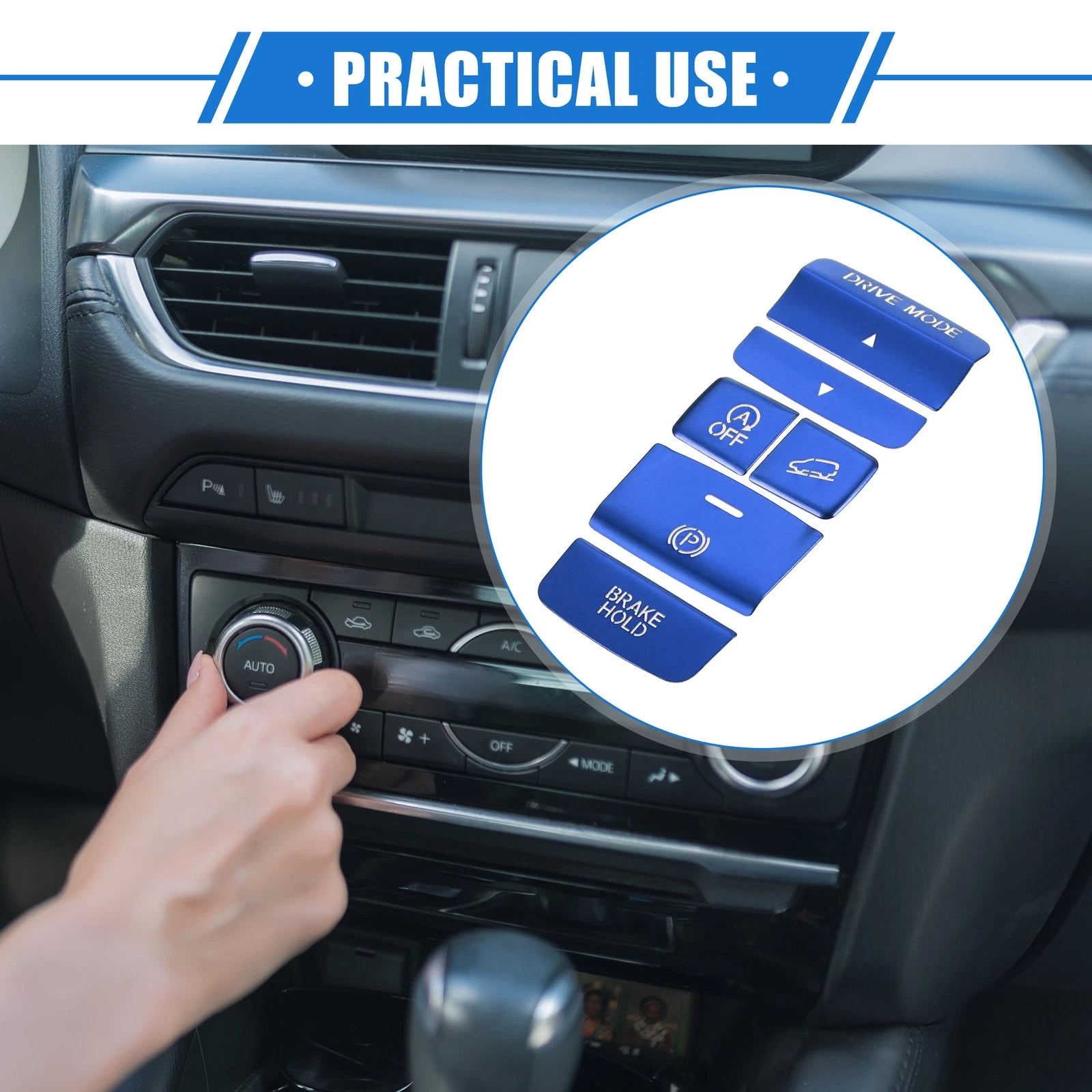 Center Console Handbrake Button Cover Trim Set for Honda CR-V (2023–2024)