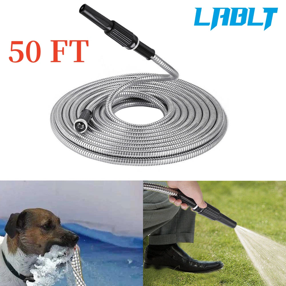 Stainless Steel Hose Water Pipe for Garden (50 FT)