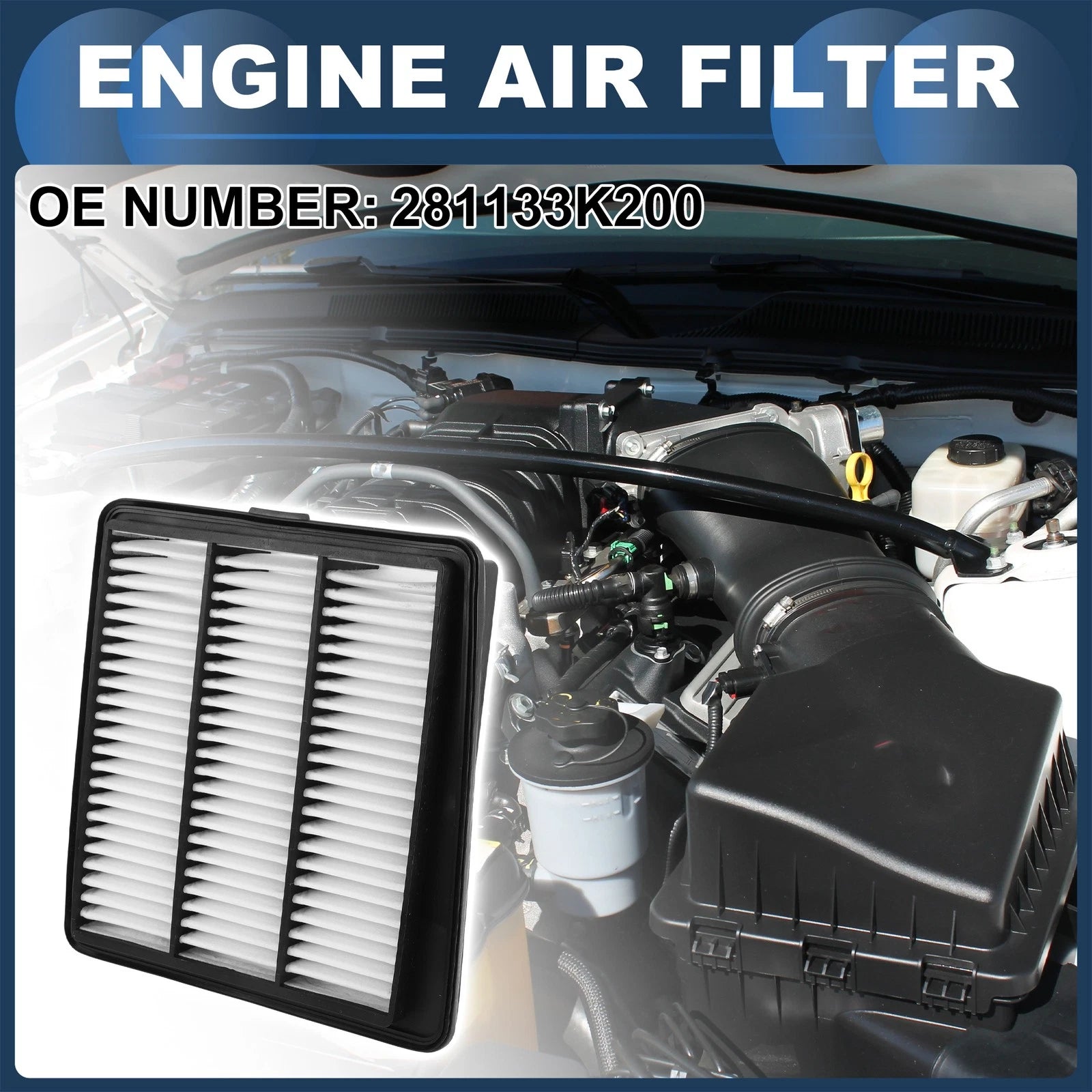 Engine Air Filter Replacement for Hyundai Sonata 3.3L (2006–2010) 1pc