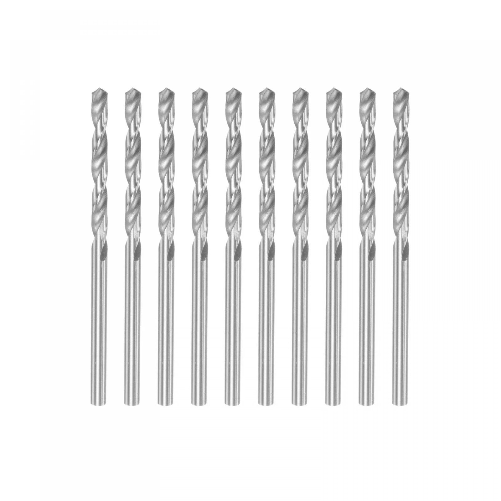 3.0 mm HSS Drill Bits Set of 10 - Fully Ground, Split Point, 60mm Length