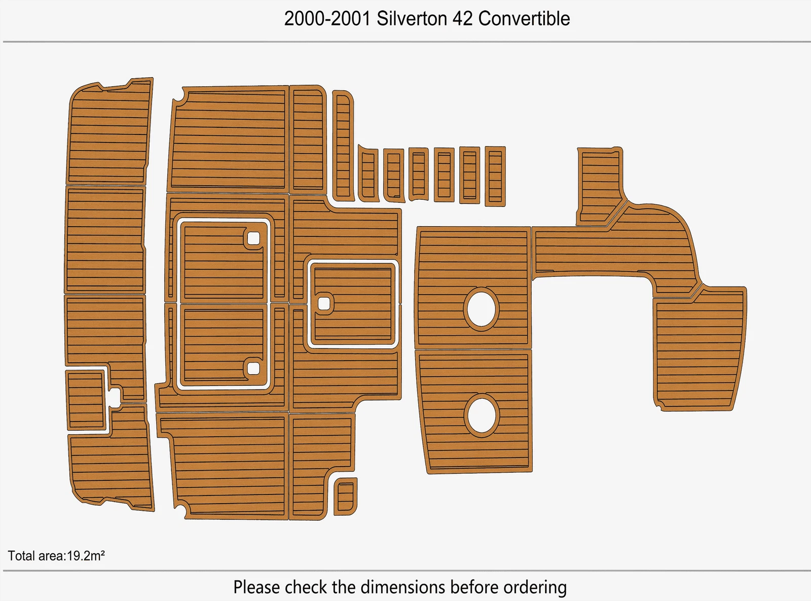 EVA Pads Flooring Mat for Silverton 42 Convertible (2001)