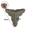 12Pc Antique Brass Jewelry Box Corner Protector 35mm
