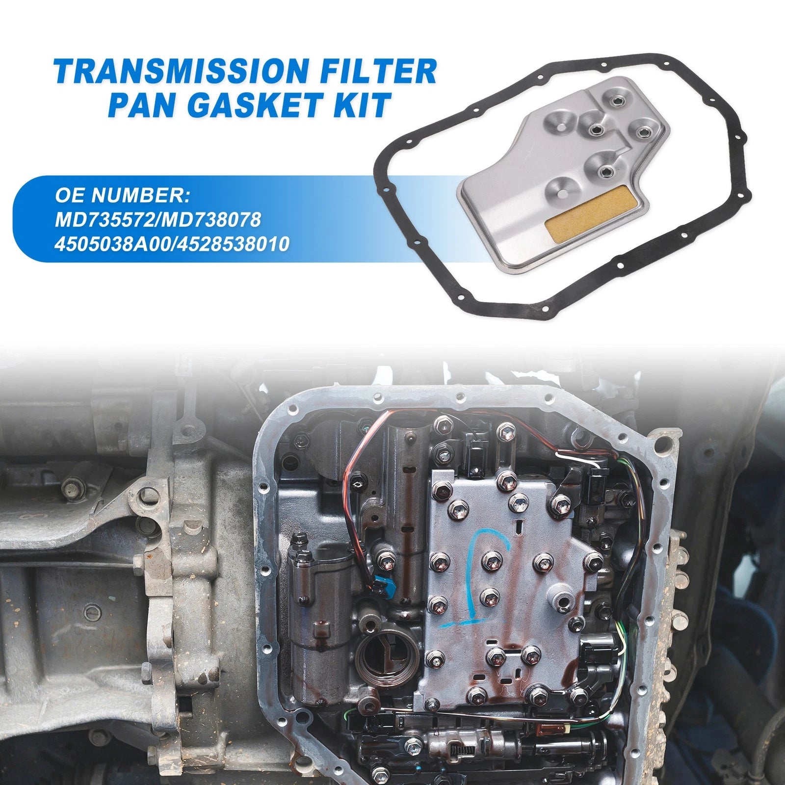 Transmission Filter Oil Pan Gasket Kit Replacement for Mitsubishi (2006–2016)