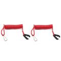 2xRed Outboard Kill Switch Tether Emergency Stop Lanyard For Yamaha For Evinrude