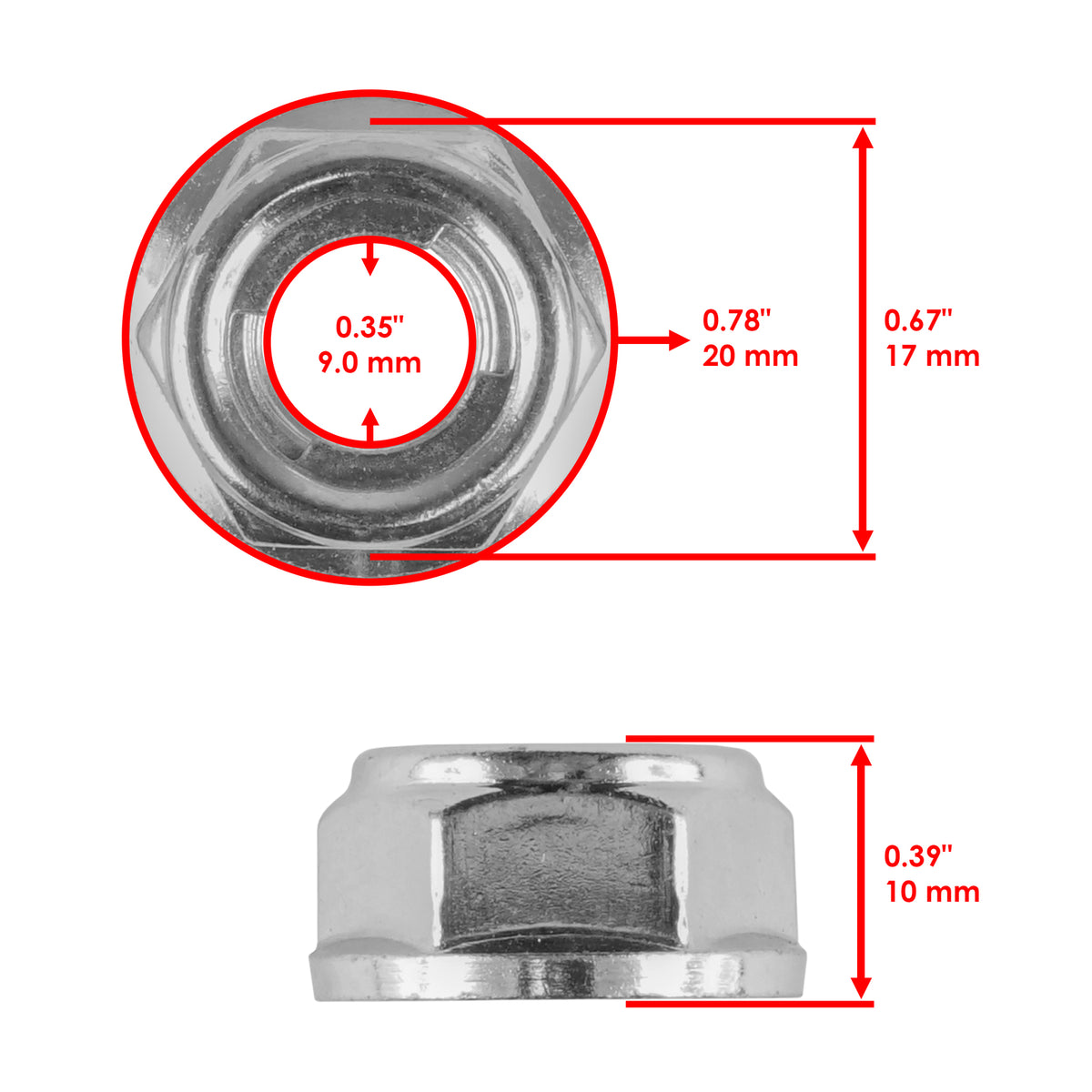 Rear Wheel Sub Nut Replacement for Honda TRX90 Sportrax (2001–2022)