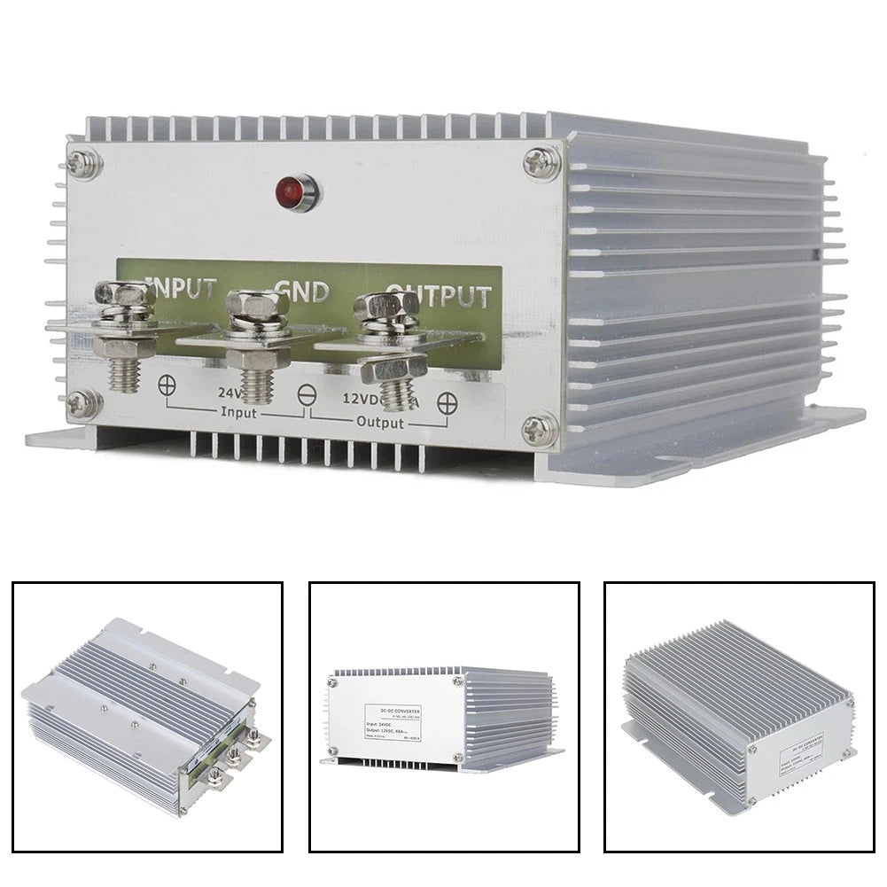 DC 24V to 12V 60A Step Down Converter for Marine RV Applications