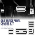 Pedal Pad Footrest Kit Replacement for Honda Fit 2021 Silver Tone