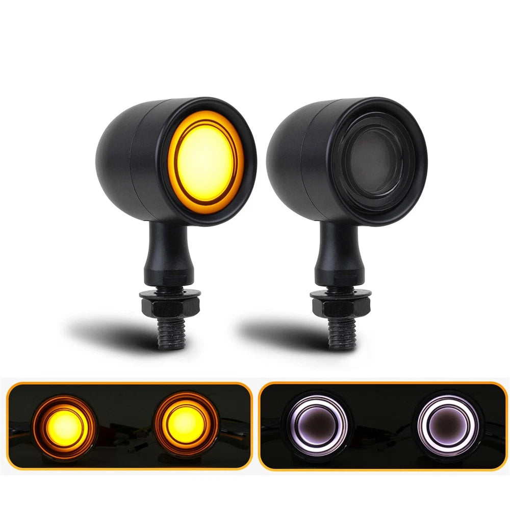 Universal Motorcycle Turn Signal Blinker Running Tail Lights DRL