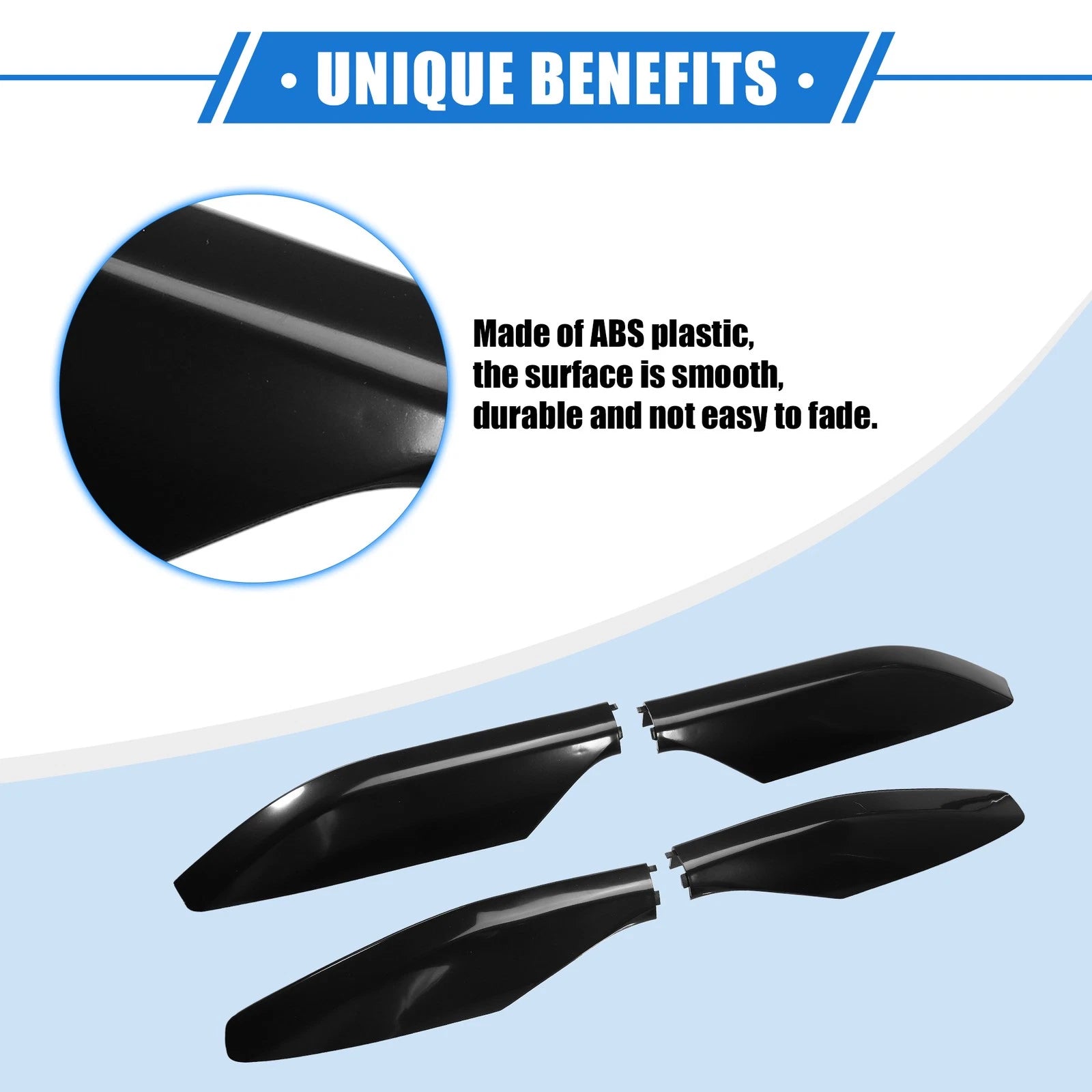 Roof Rack Side Rails End Covers Set for Lexus GX470 (2003–2009)