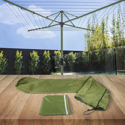 Secure Fit Adjustable Drawstring Outdoor Clothesline Cover 600D Fabric