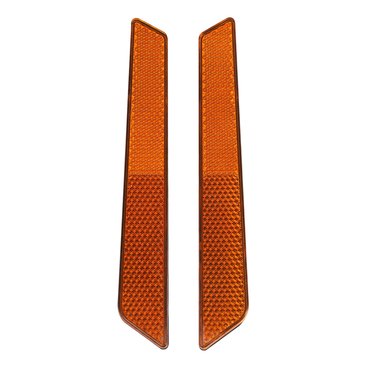 Saddlebag Latch Cover Reflectors Orange for Harley Road King Glide (2014–2023)