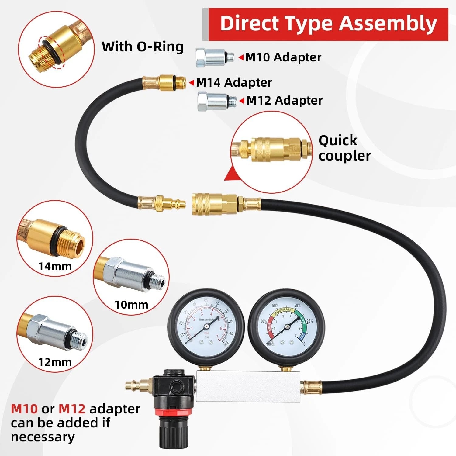 Cylinder Leak Down Tester for Petrol Engine (Universal)