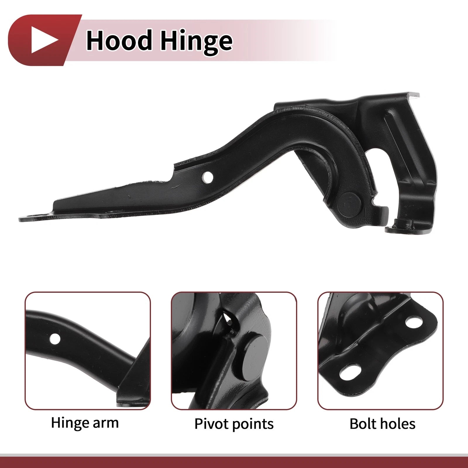 Hood Hinge for Toyota Corolla (2007–2014) Left Side, 1 pcs