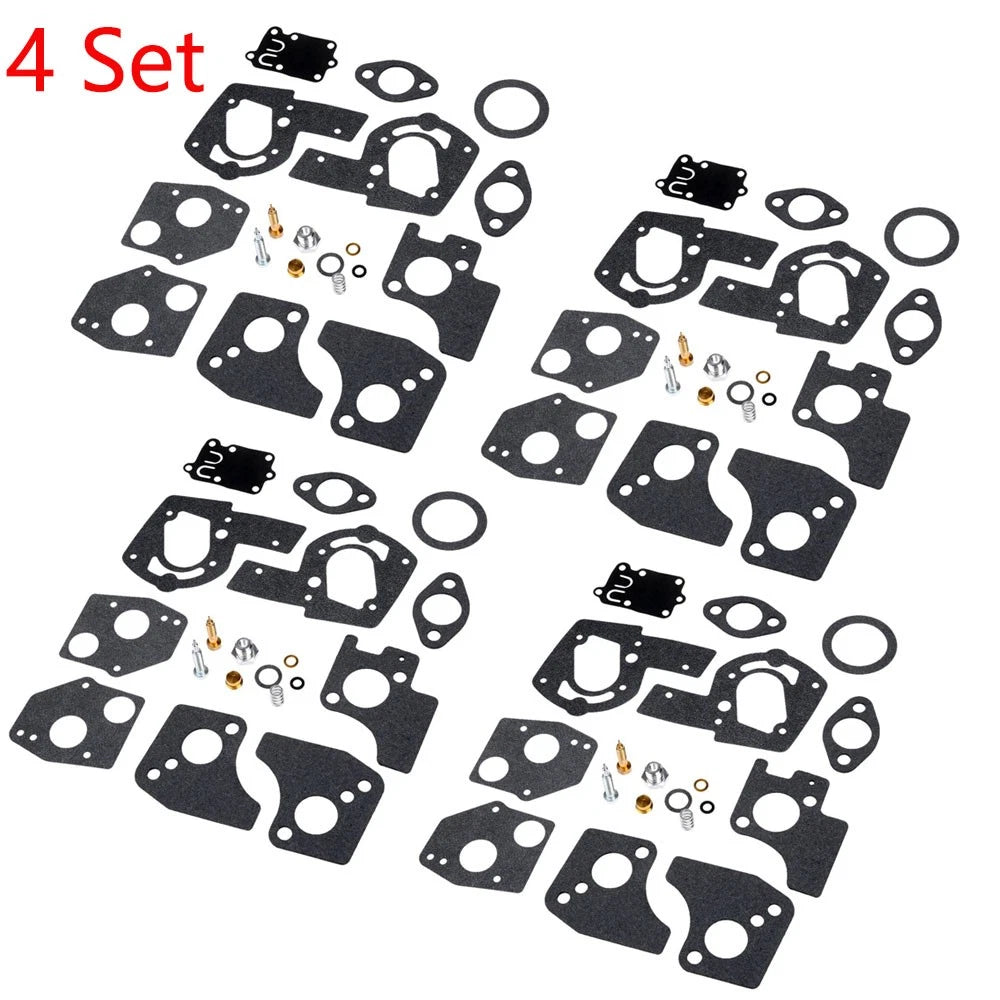 Set of 4 Carburetor Gasket Rebuild Kit for B&S 3-5HP Engine (495606, 494624)