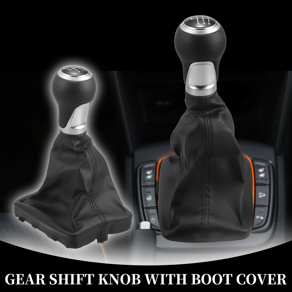 6 Speed Manual Shifter Knob with Cover Replacement for Audi A6 C6 (2004–2008)