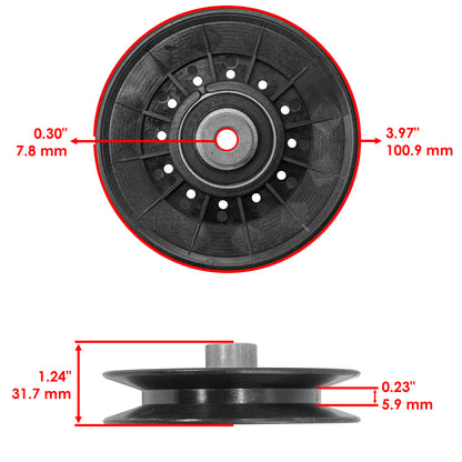 V Idler Pulley Replacement for John Deere X324 X330 X340 X350 (2010–2017)