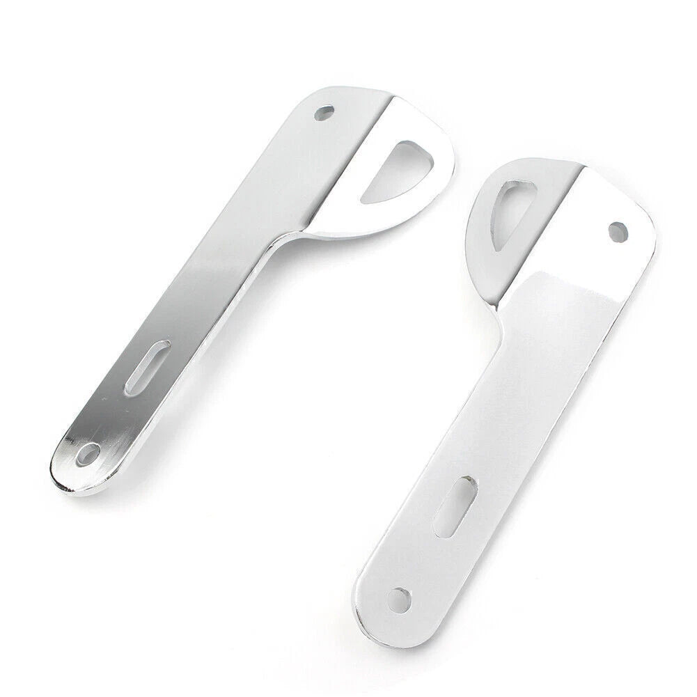 Chrome Trailer Hook Tie-Down Brackets Kit for Harley Touring (1 Pair)