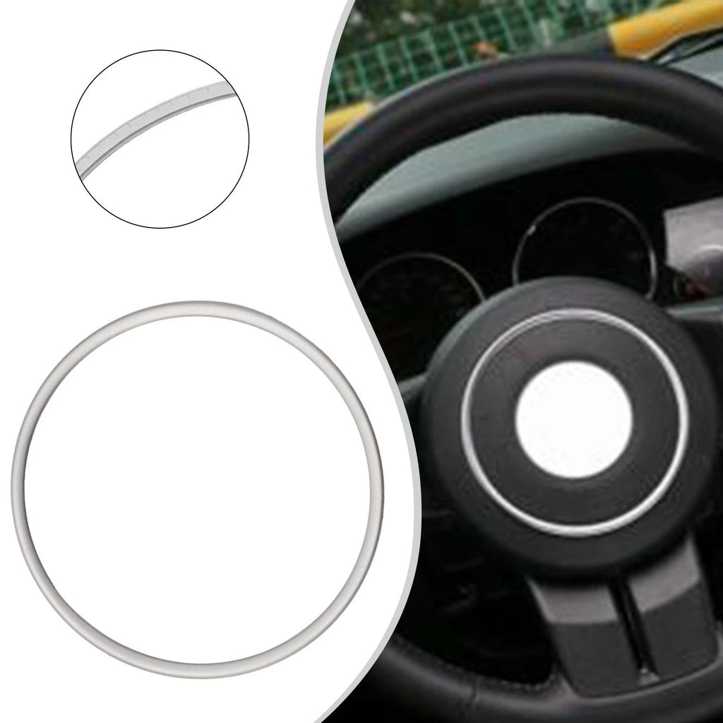 Silver Steering Wheel Trim Emblem for Wrangler Compass (2011–2023)