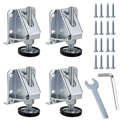 Set of 4 Adjustable Cabinet Leveling Feet for Furniture