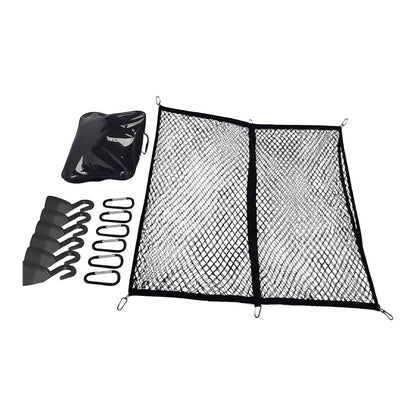 Elastic Cargo Net 120x120cm with 6 Hooks for Vans SUVs RVs