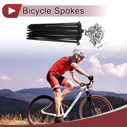 Bicycle Spokes 123mm Carbon Steel 28 Set for 12G Bike Wheel (All Years)