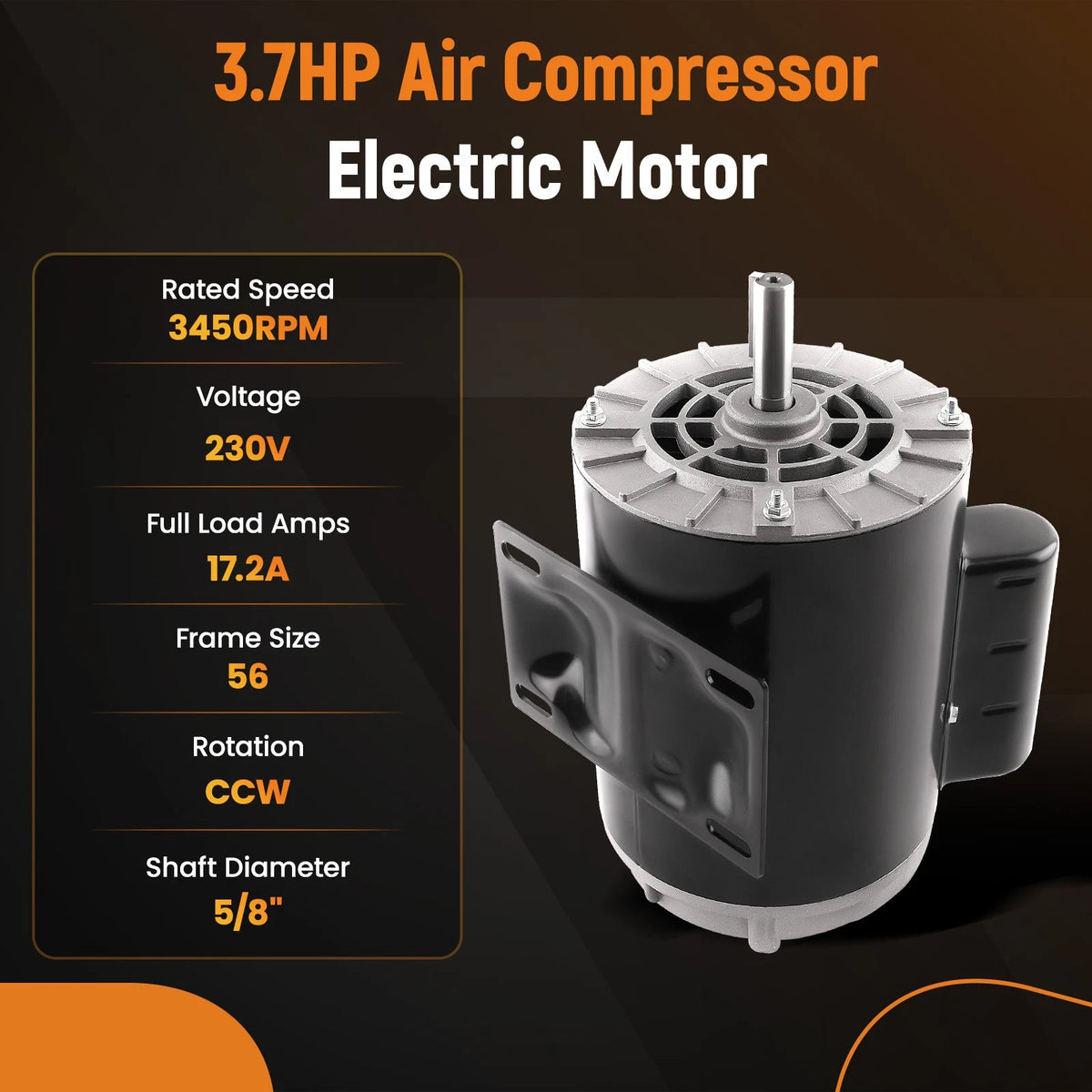 3.7 HP Electric Motor for General Equipment (3450 RPM)