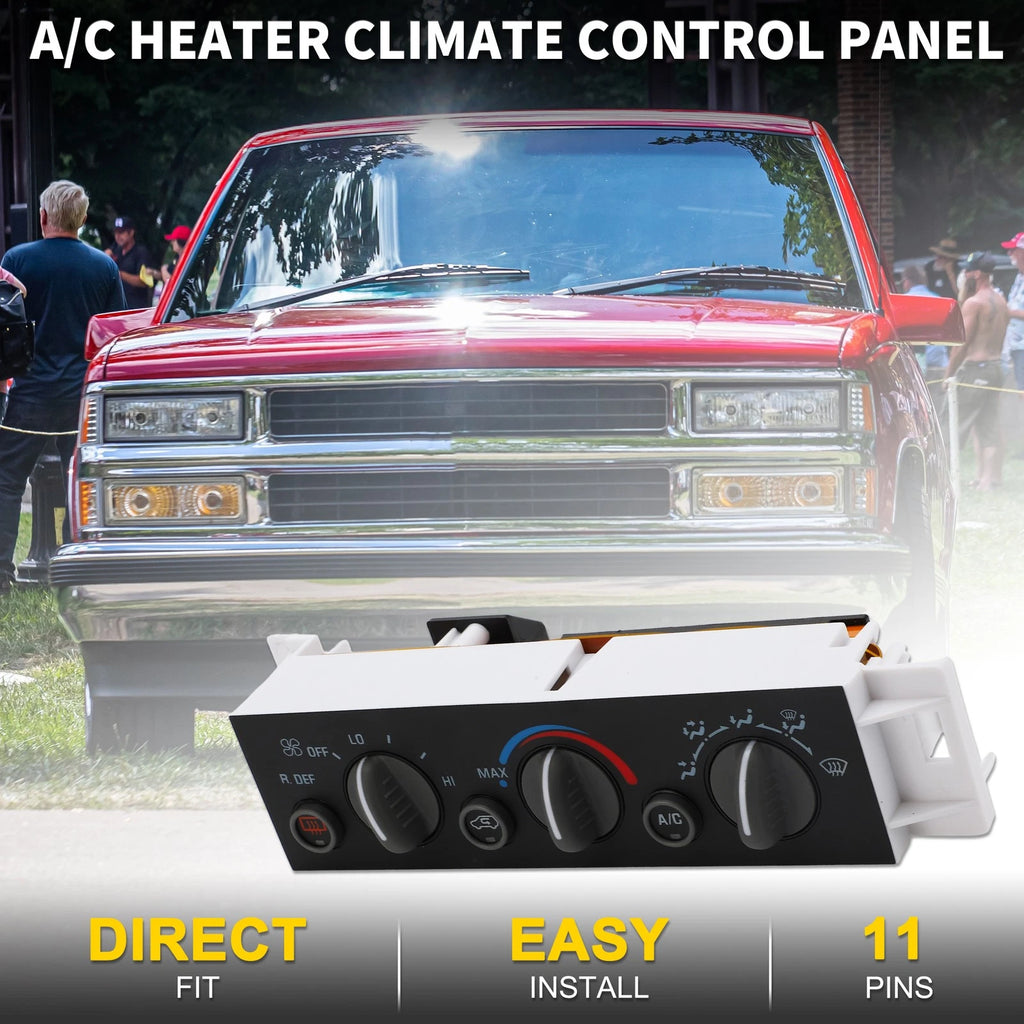 HVAC A C Heater Climate Control Switch Replacement for Chevrolet C1500 (1988–1999)