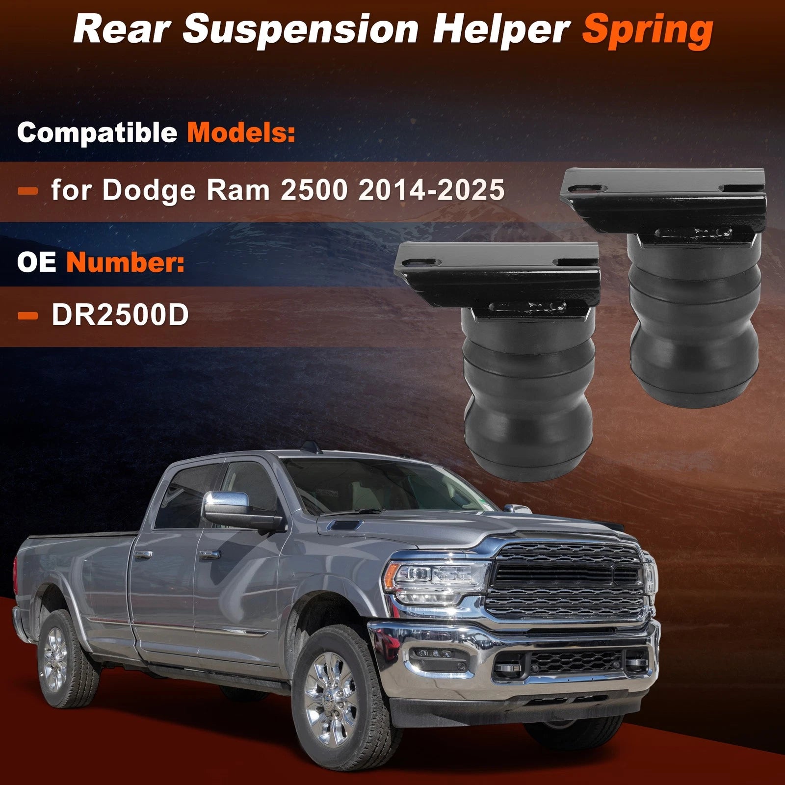 Rear Suspension Helper Spring Kit for Dodge Ram 2500 (2014–2025)