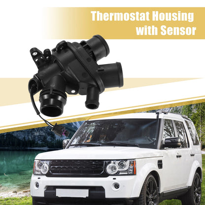 Thermostat Housing Assembly w/Sensor for Land Rover LR4 (2010–2016) No.LR117568 AJ813986