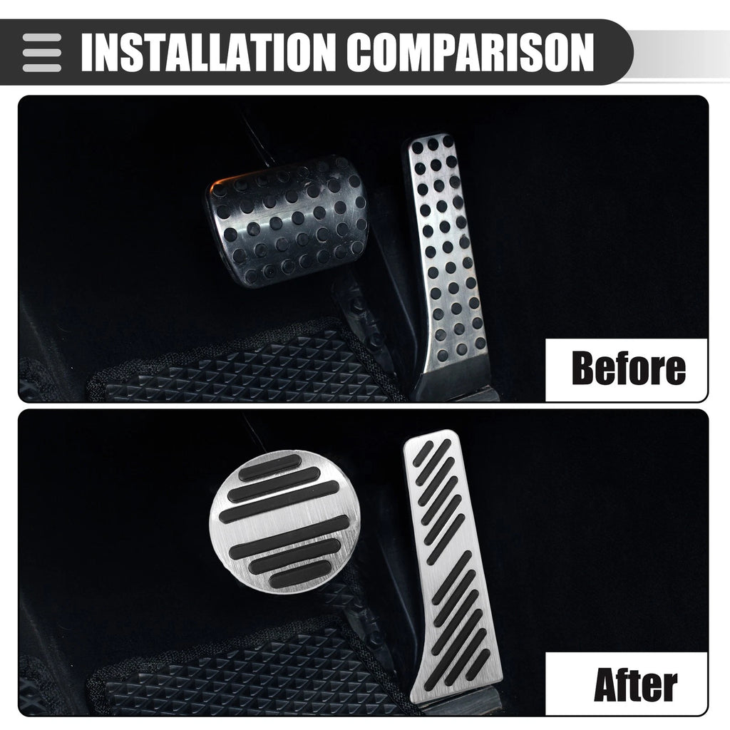 Brake and Accelerator Pedal Covers Front Set for Mercedes-Benz Smart Fortwo (2009–2014)