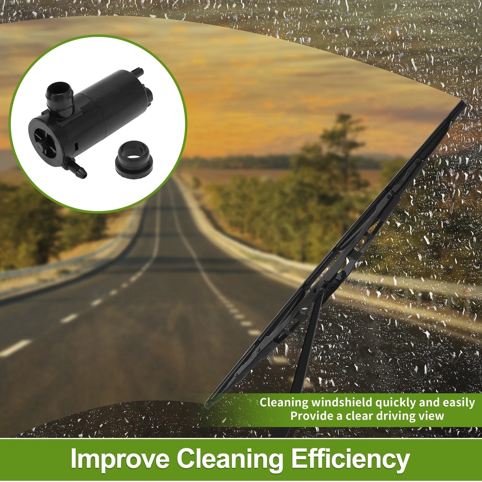 Windshield Washer Pump Replacement with Grommet for Jeep Wrangler (2011–2018)