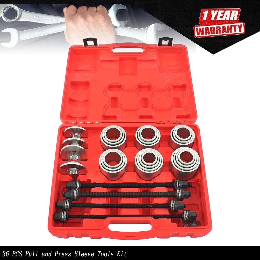 28pcs Pull and Press Sleeve Kit for Automotive Bearing Removal Tool Set