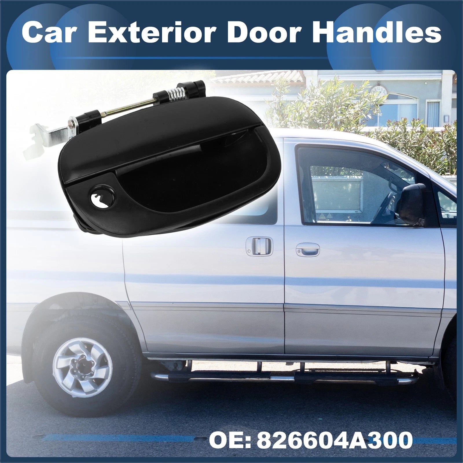 Door Handle Front Right Replacement for Hyundai H1 Starex 1998-2007 Black