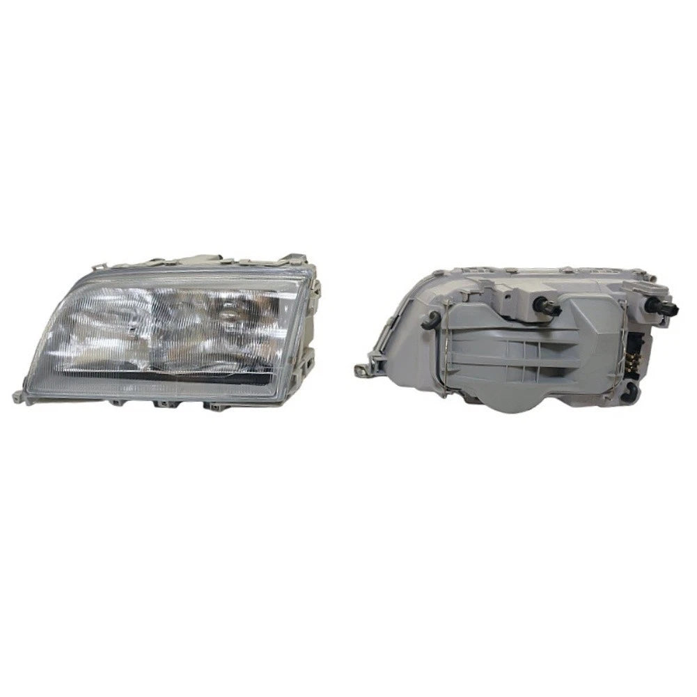 Headlight Set for Mercedes C-Class W202 (1994–1996) Gray ABS Construction
