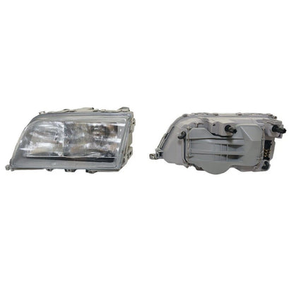 Headlight Set for Mercedes C-Class W202 (1994–1996) Gray ABS Construction