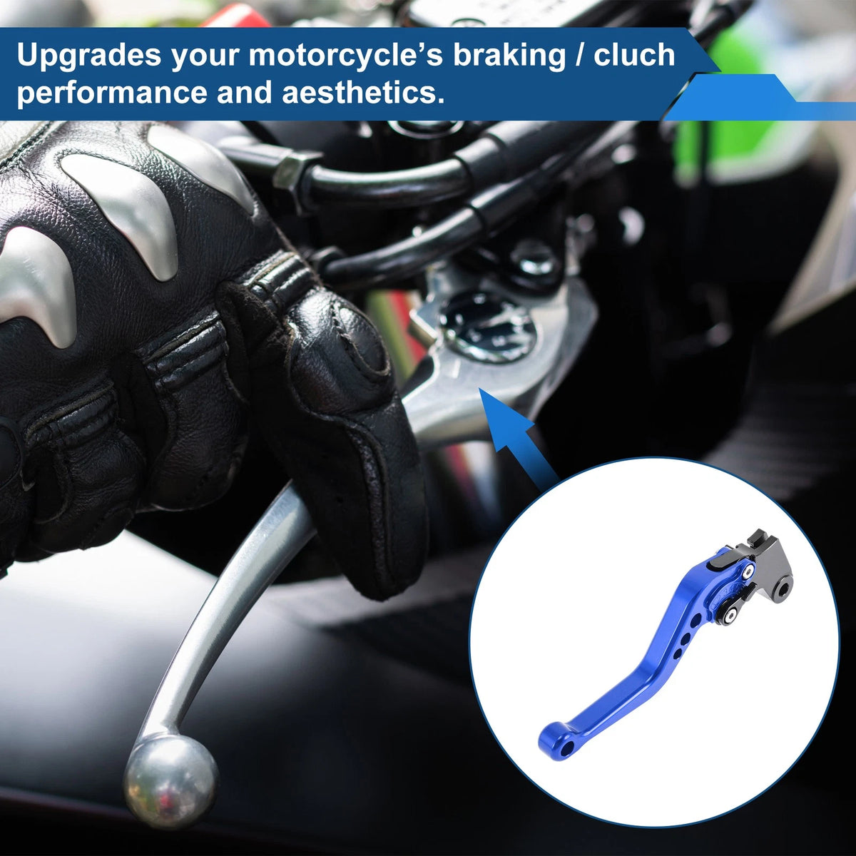 Short Brake Clutch Levers for Honda CB600F (2007–2013) - Blue, 1 Pair