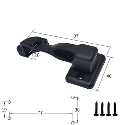 Door Holder with Rotating Latch for Caravan and Furniture Use