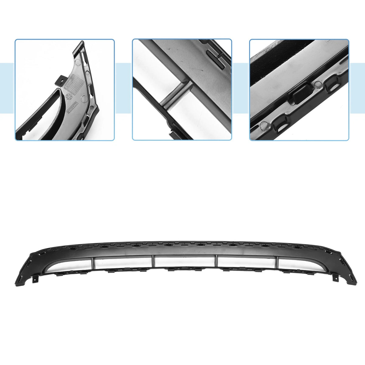 Front Lower Hood Bumper Grille for Audi Q7 (2010–2015) Black ABS Plastic