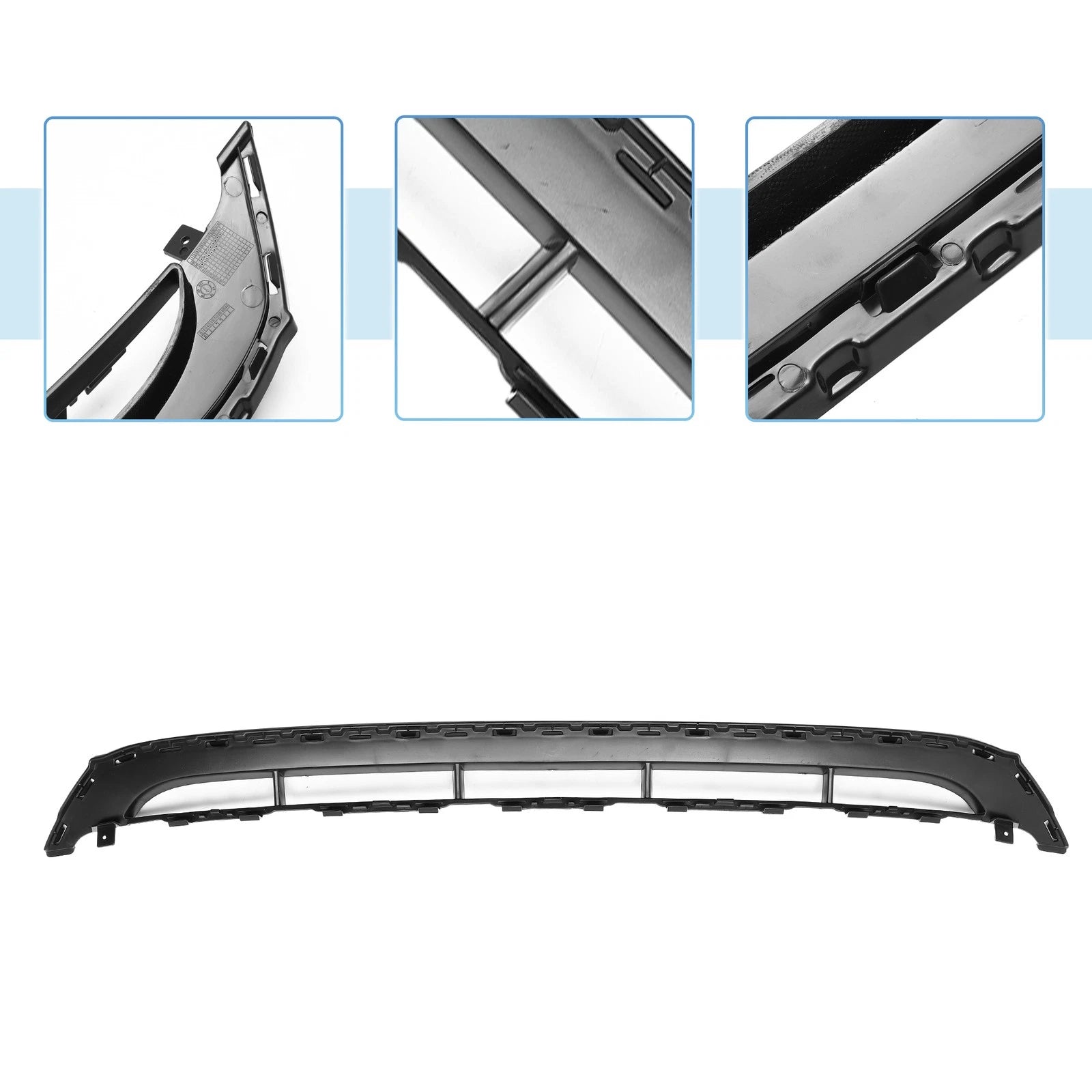 Front Lower Hood Bumper Grille for Audi Q7 (2010–2015) Black ABS Plastic